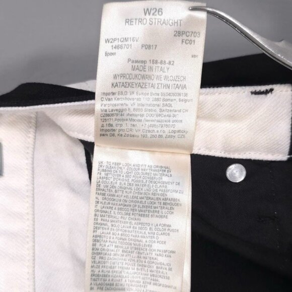 PETER MAX SPECIAL EDITION‎ Wrangler Jeans Black 26 ITALY🇮🇹MADE Retro Straight - Picture 12 of 12